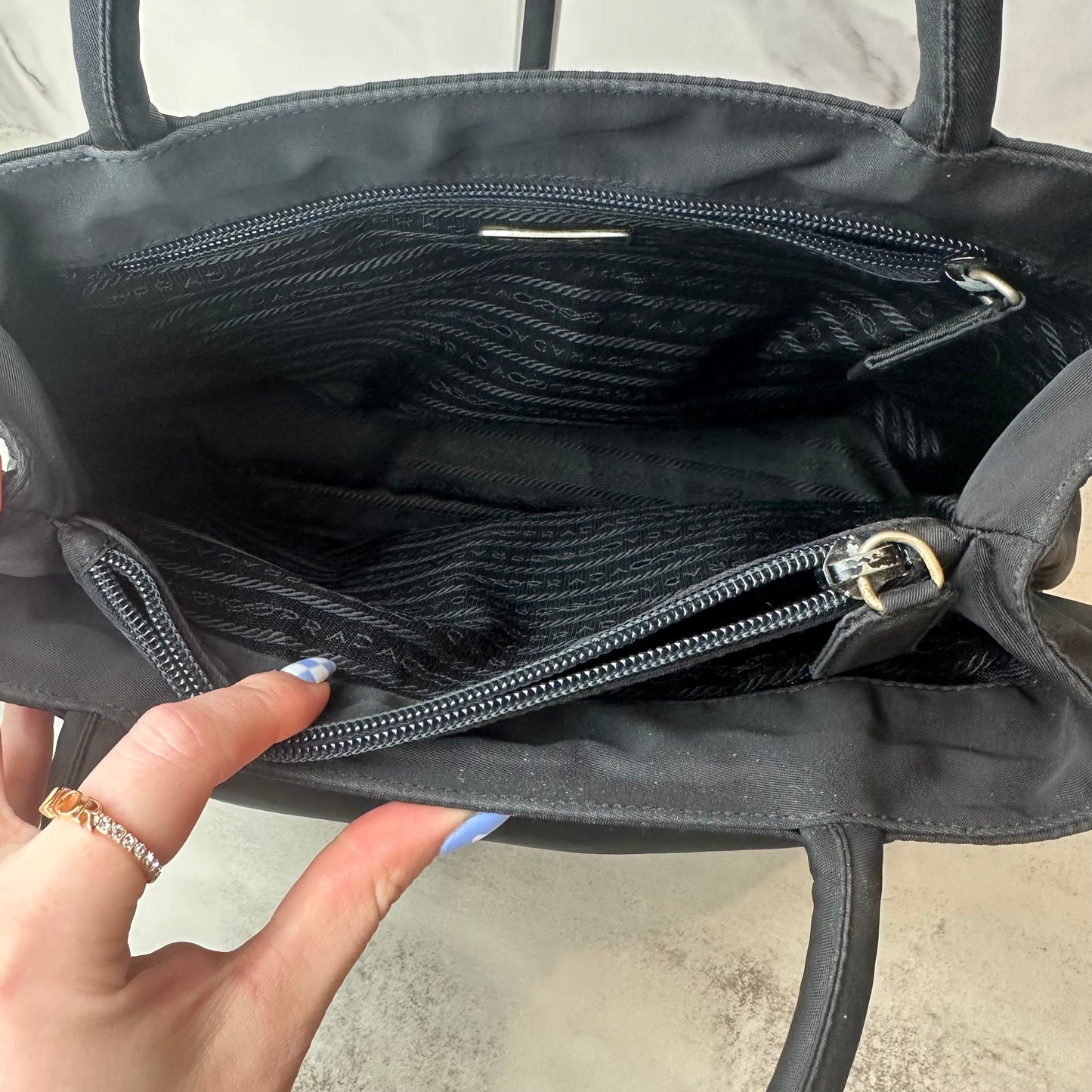 Prada Black Nylon Tote