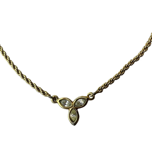 Vintage Christian Dior Flower Motif Necklace