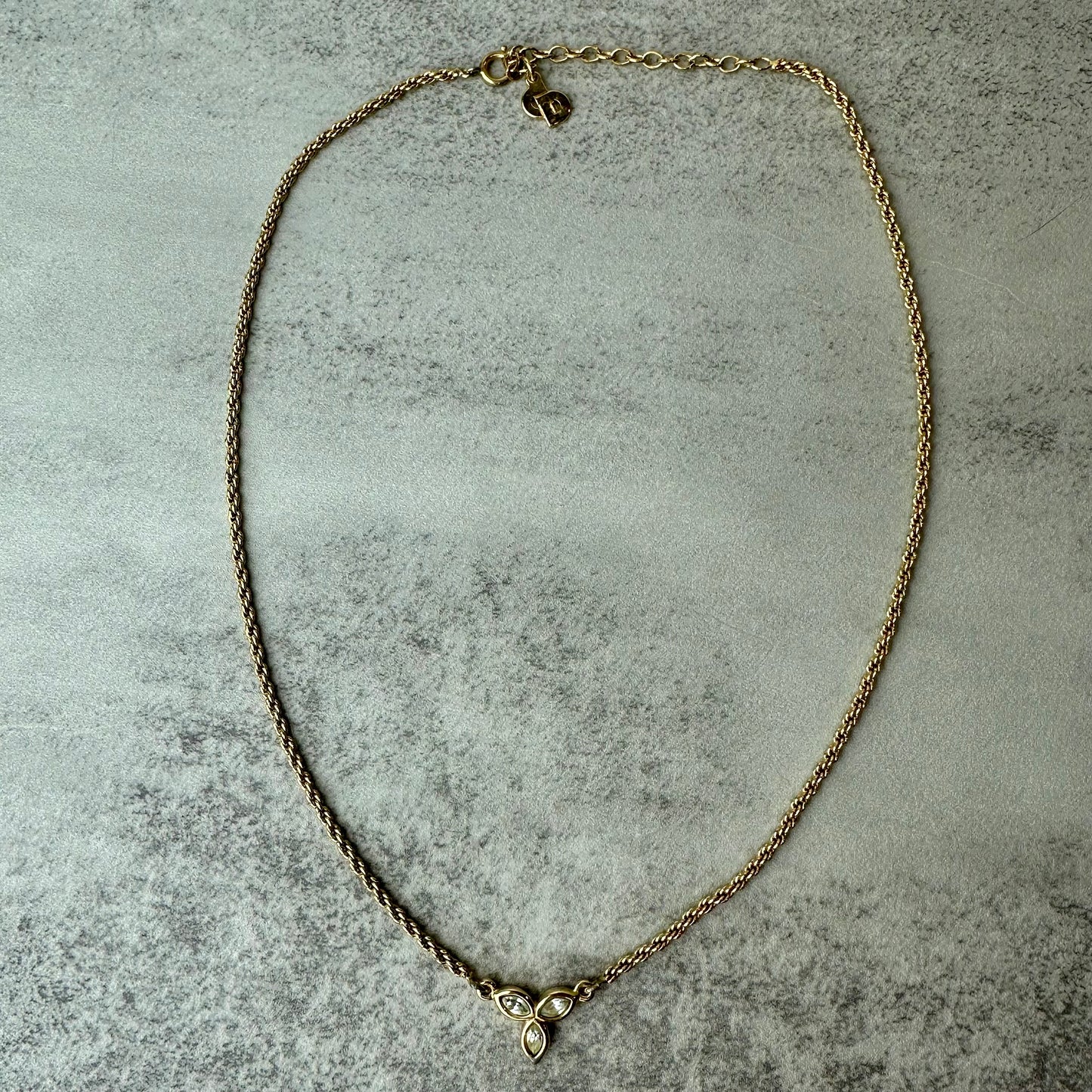 Vintage Christian Dior Flower Motif Necklace