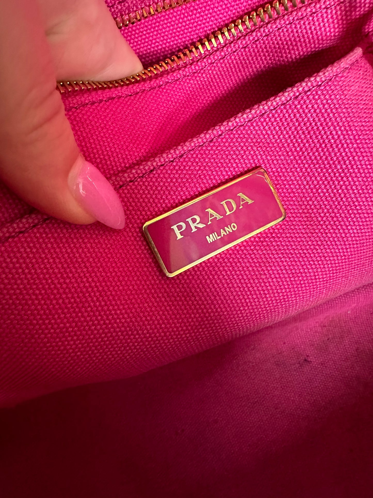 Prada Canapa Pink Tote Large