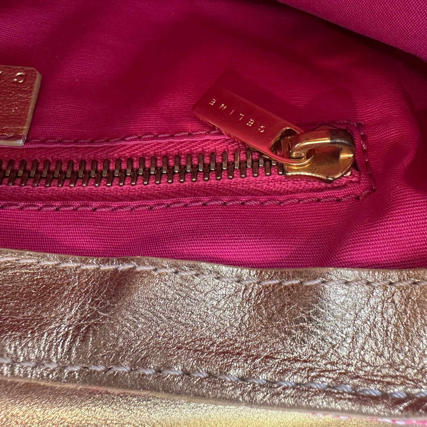 Celine Macadam Pink Denim Pochette