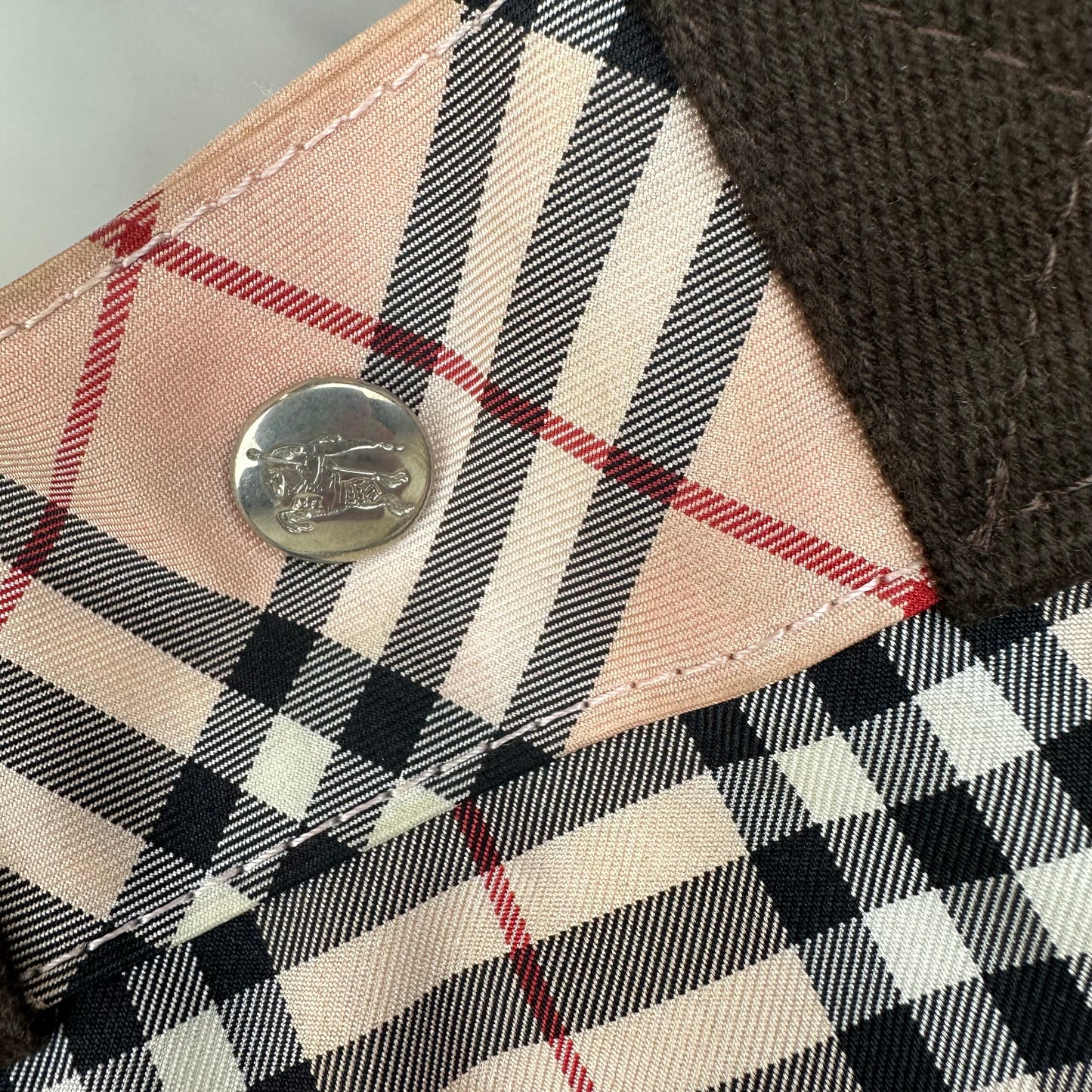 Burberry Nova Check Blue Label Nylon Tote