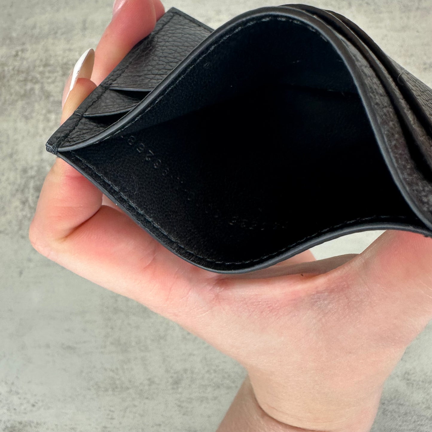 Balenciaga Black Leather Card Holder