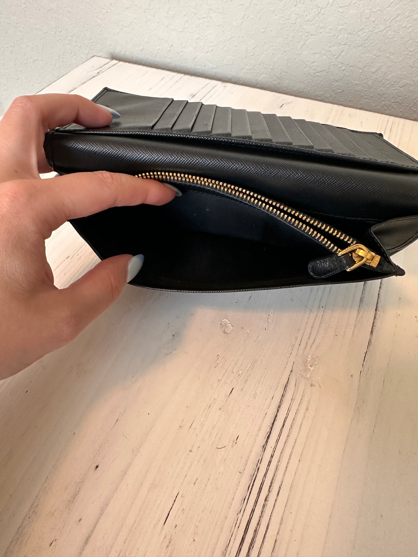 Prada Saffiano Leather Long Wallet