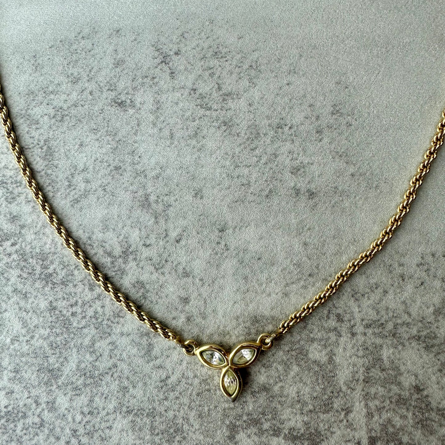 Vintage Christian Dior Flower Motif Necklace