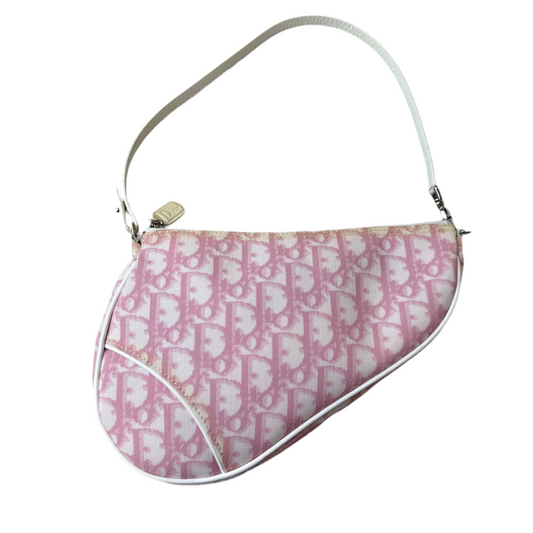 Dior Monogram Mini Saddle Pochette Pink