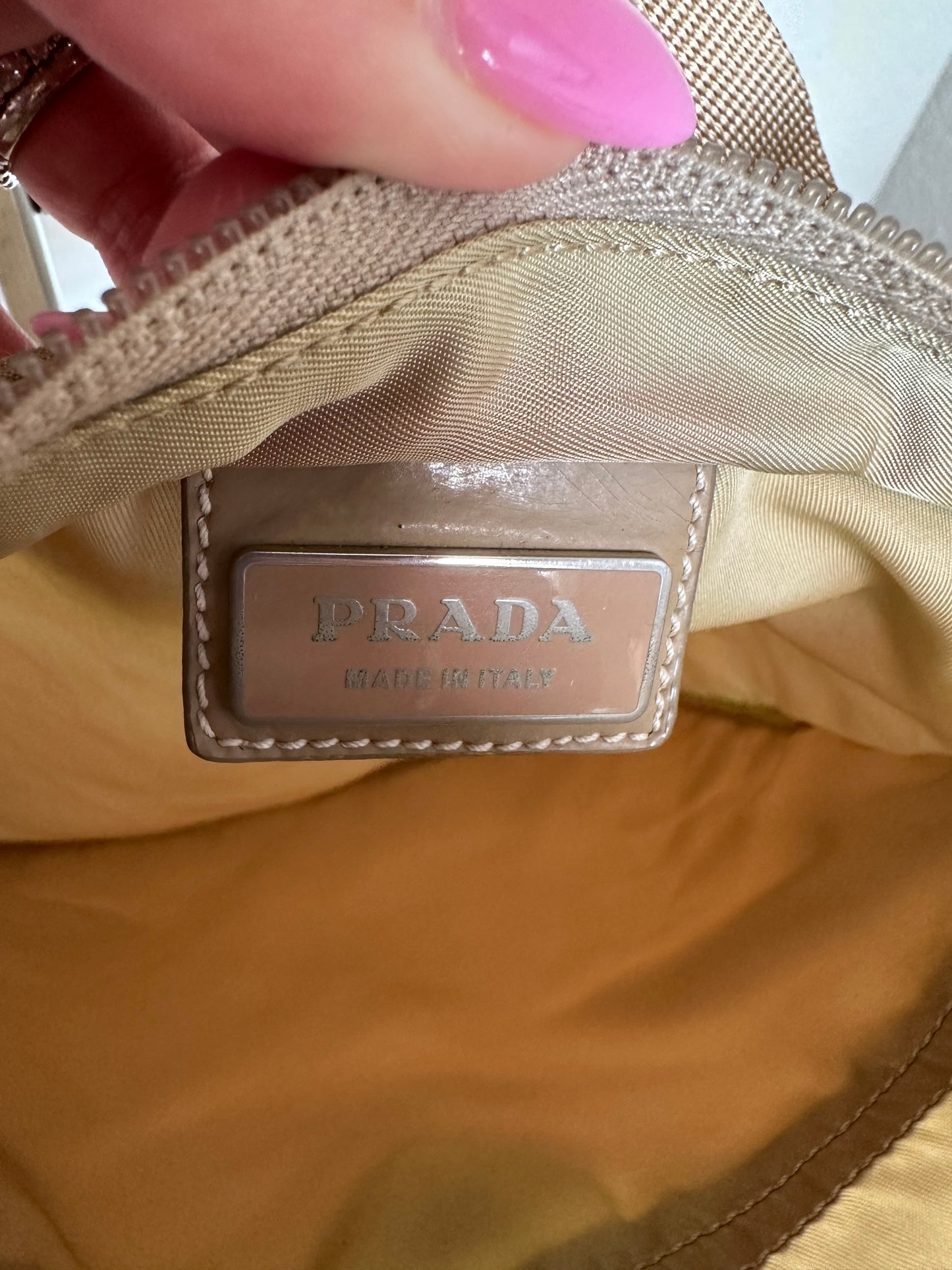 Prada Nylon Crossbody Bag Beige