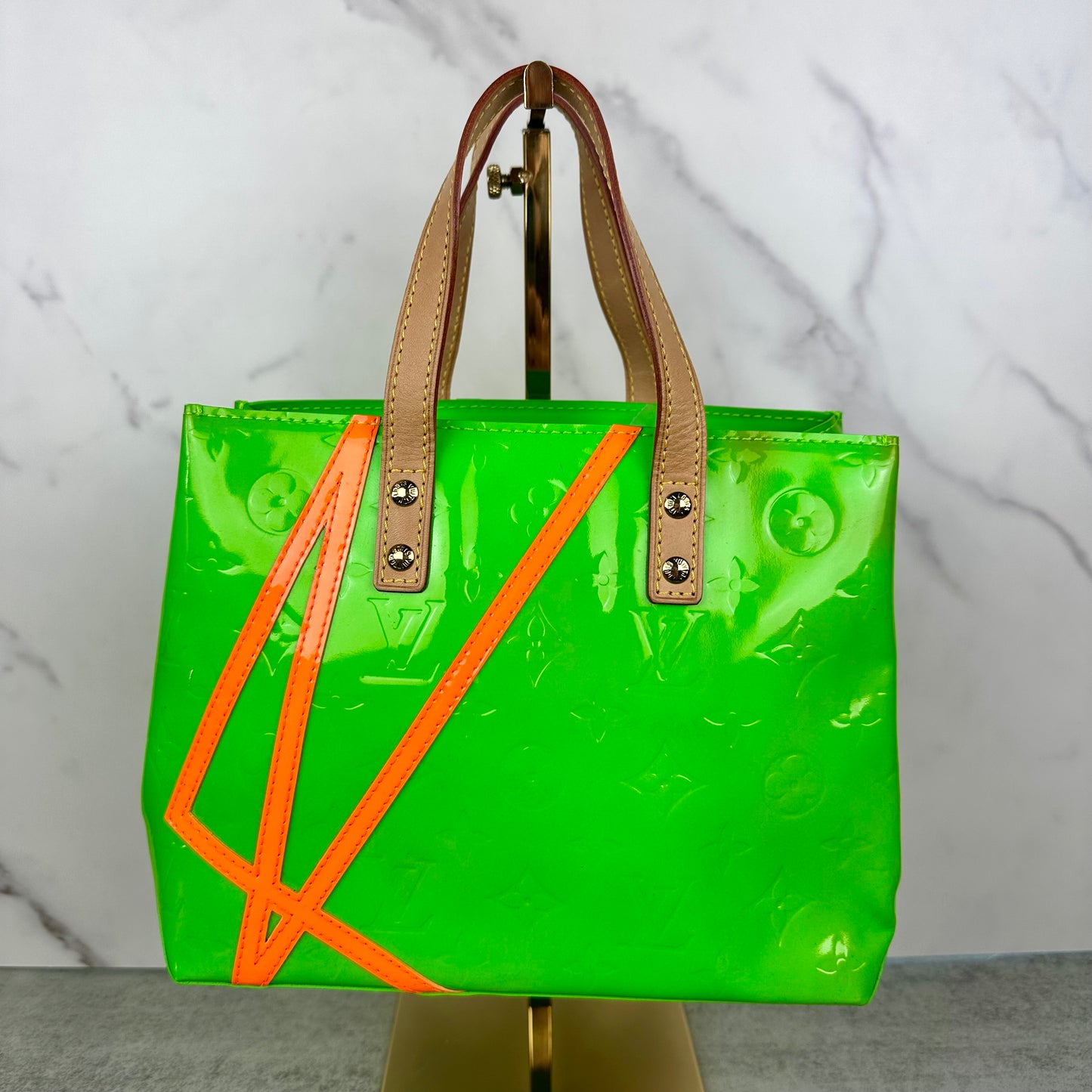 Louis Vuitton Green Vernis Reade PM Limited Edition Robert Wilson
