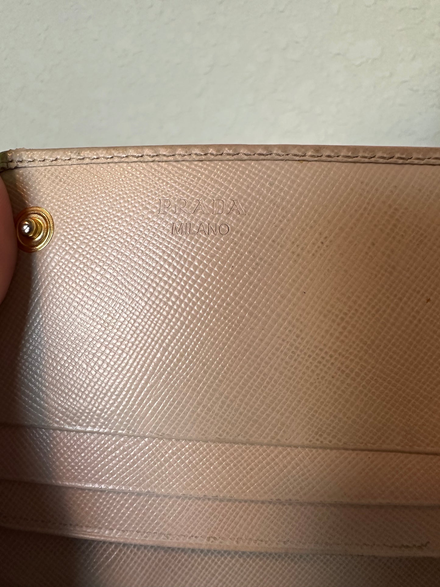 Prada Saffiano Leather Long Flap Wallet