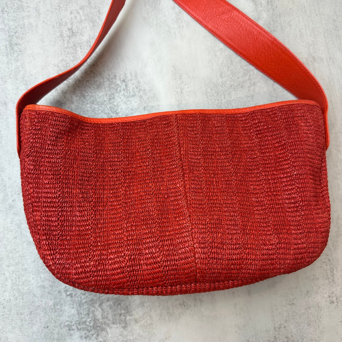 RARE Vintage Loewe Raffia Scarf Summer Resort Bag