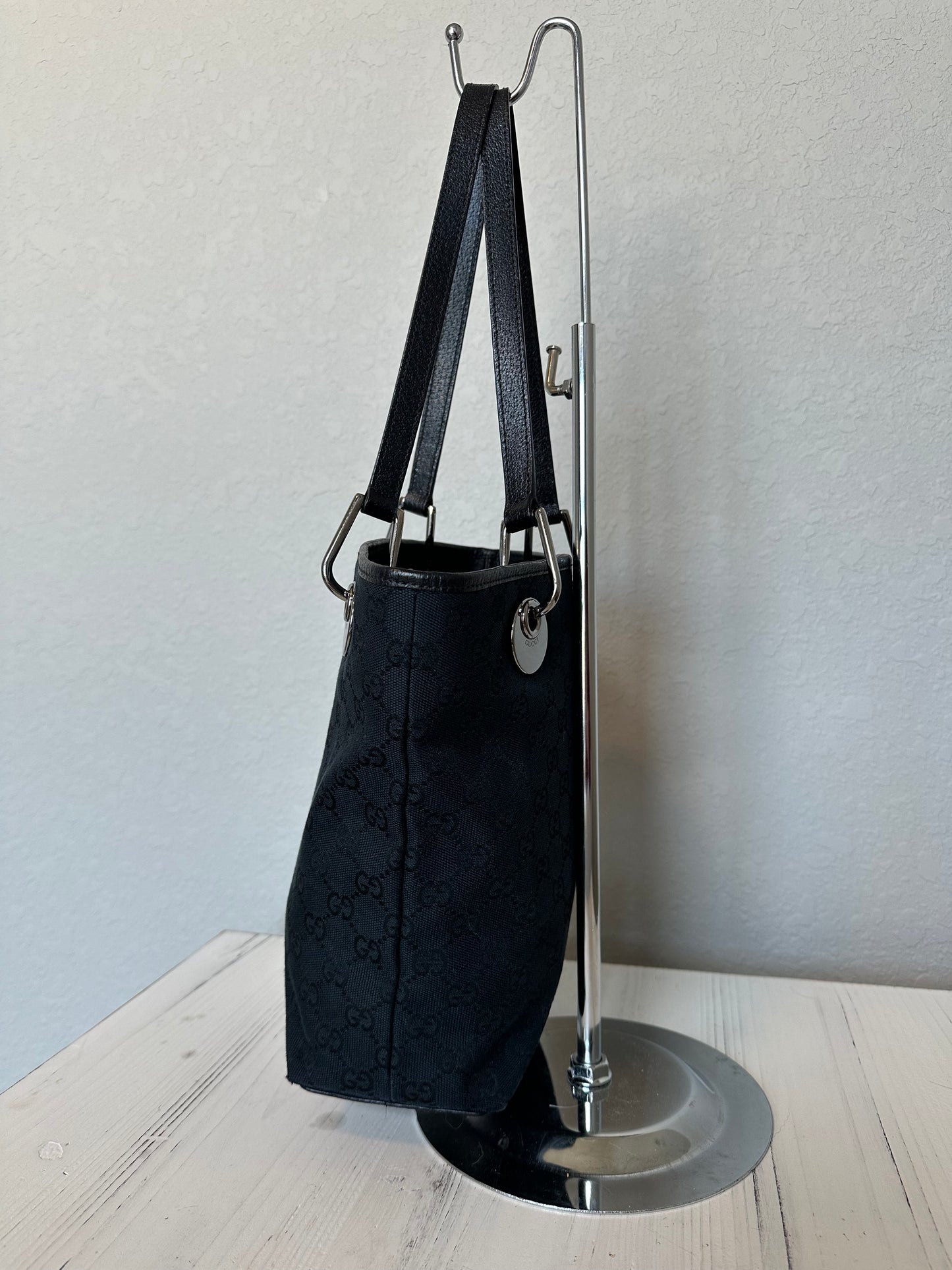 Gucci Black GG Canvas Eclipse Tote Bag