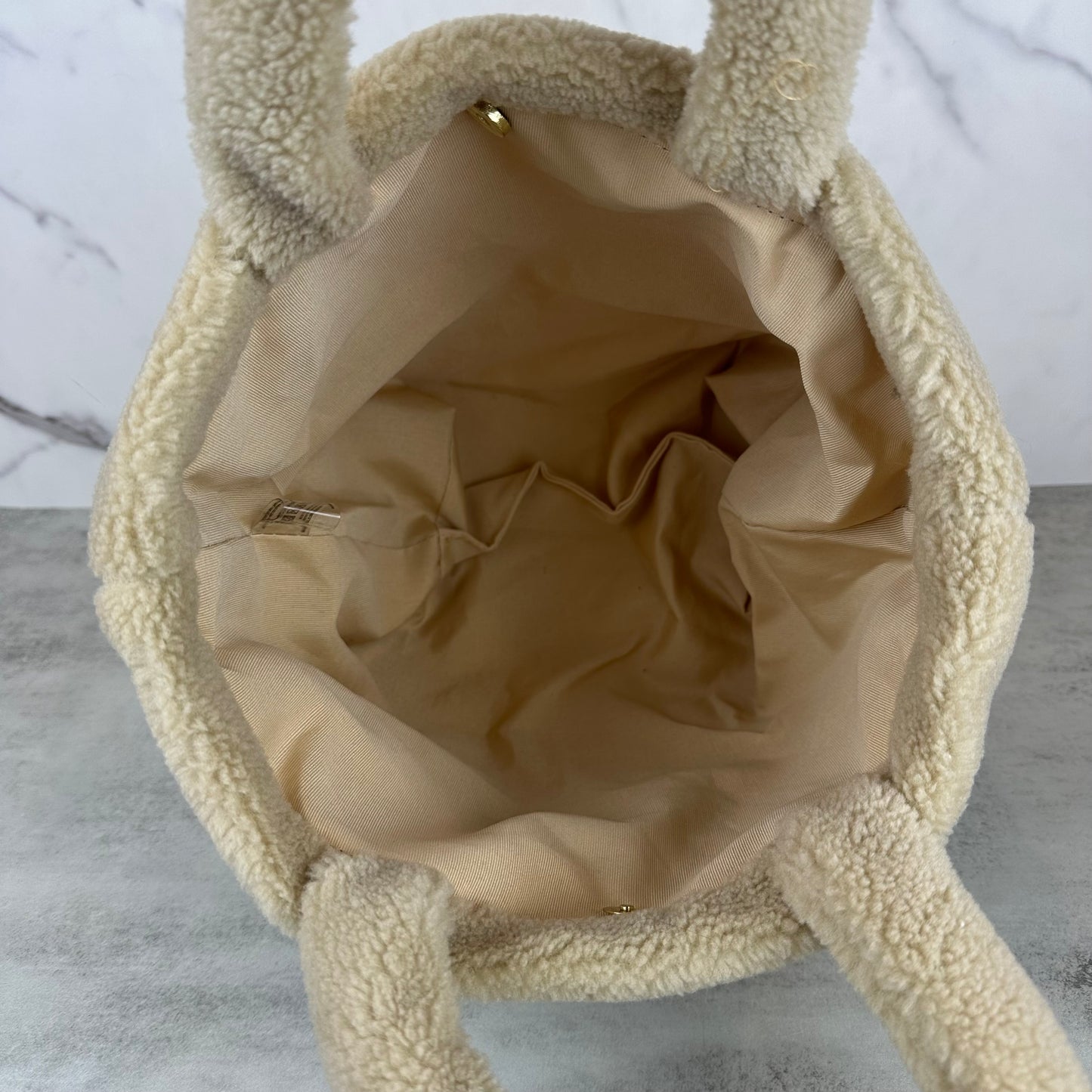 Prada Teddy Shearling VIP Tote