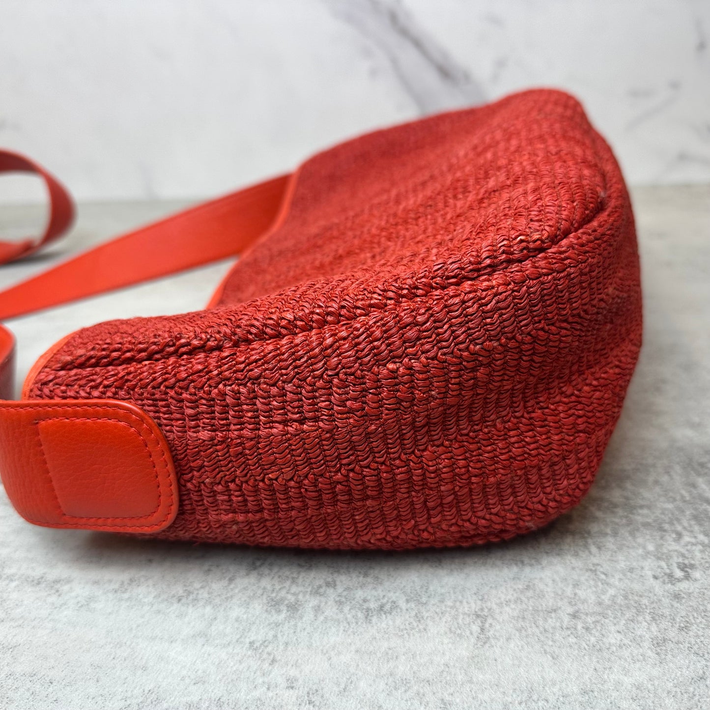 RARE Vintage Loewe Raffia Scarf Summer Resort Bag