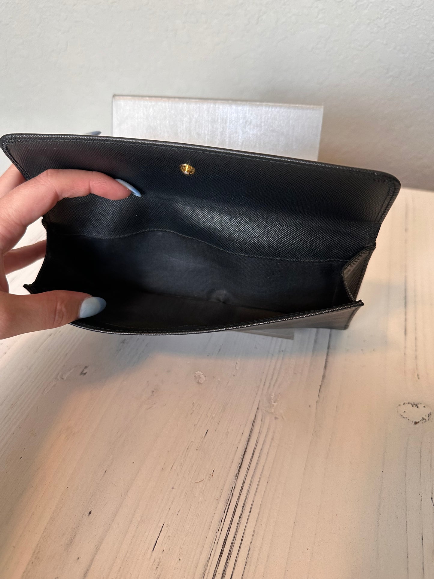 Prada Saffiano Leather Long Wallet