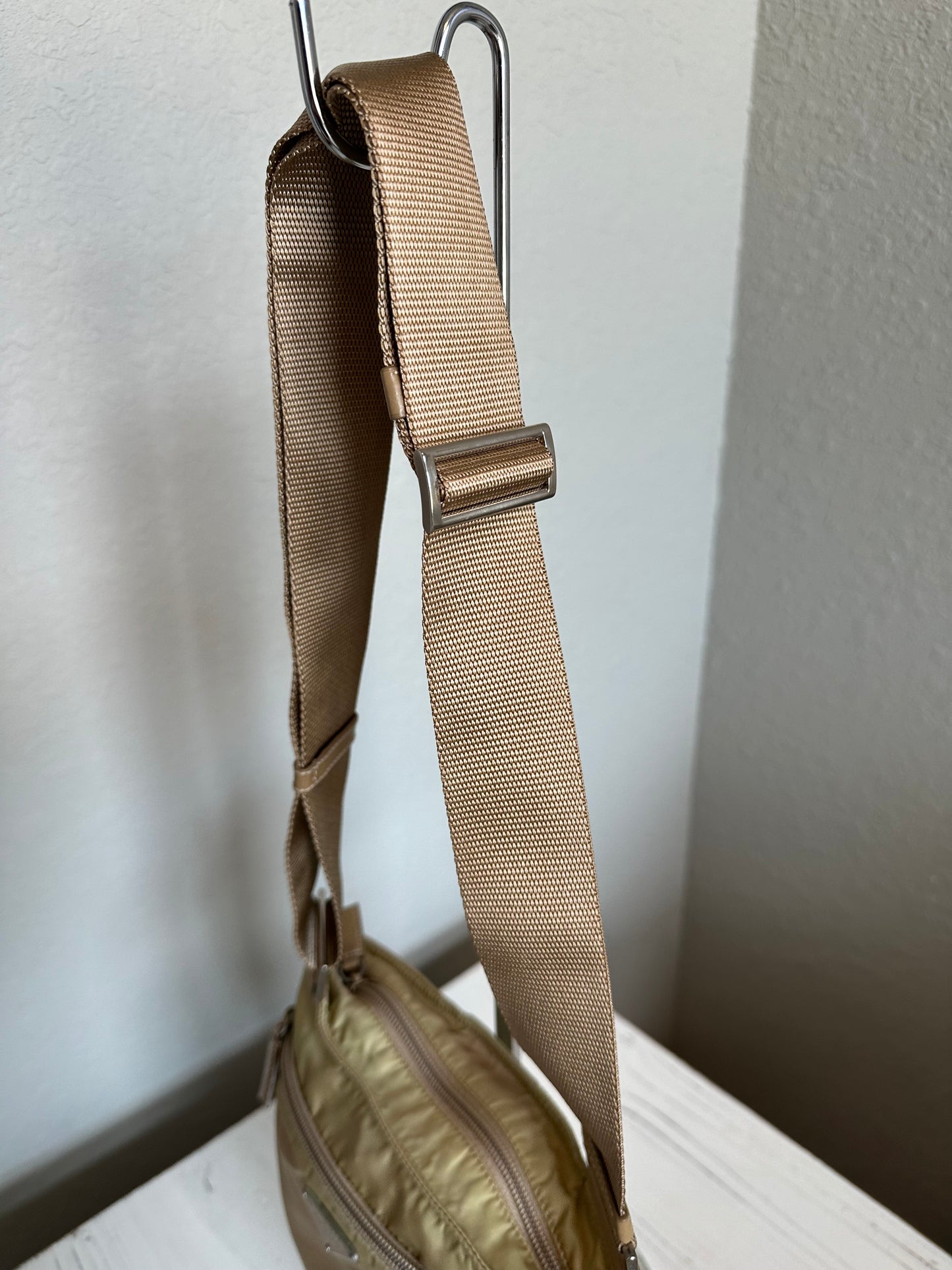 Prada Nylon Crossbody Bag Beige