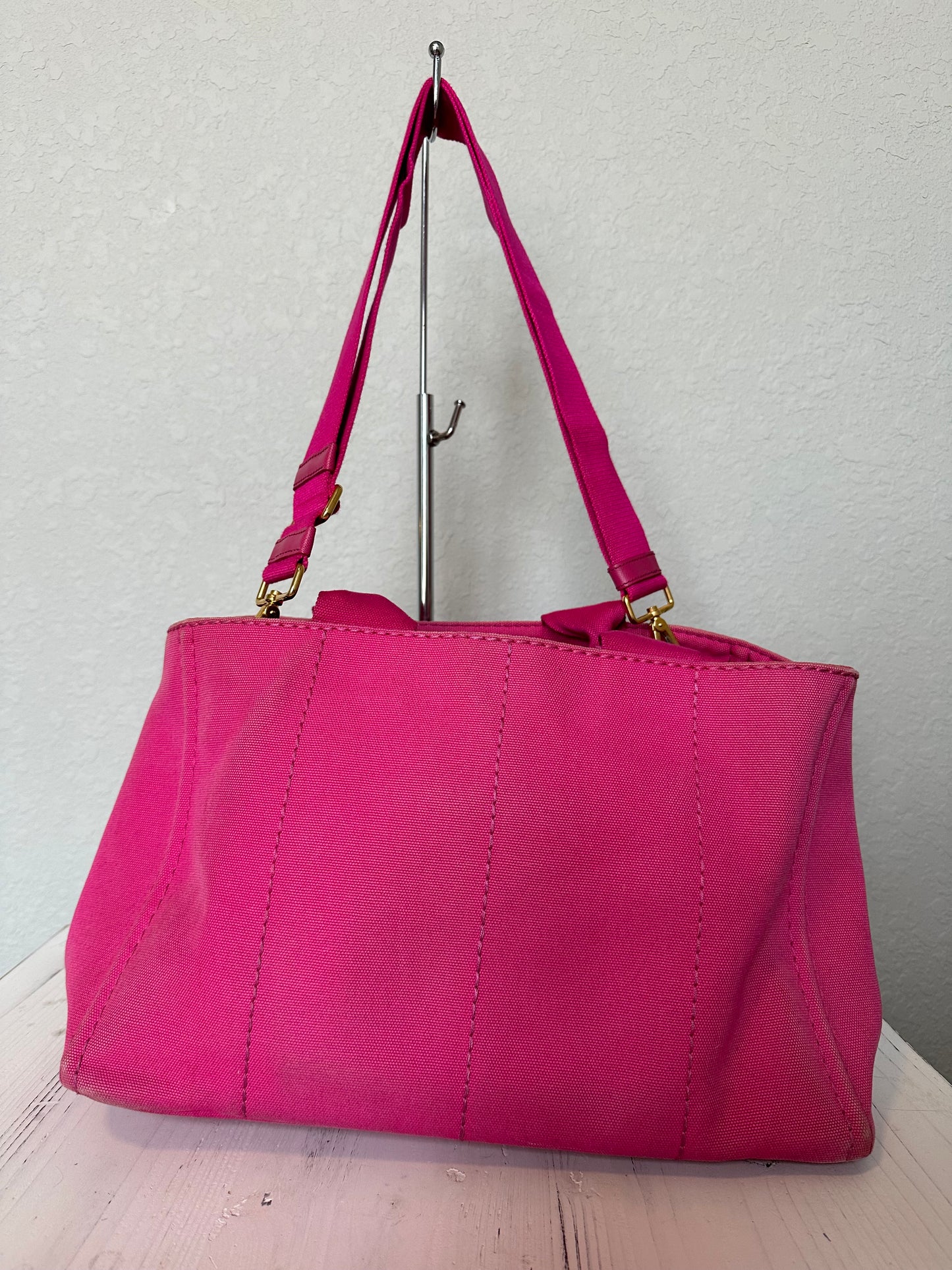 Prada Canapa Pink Tote Large