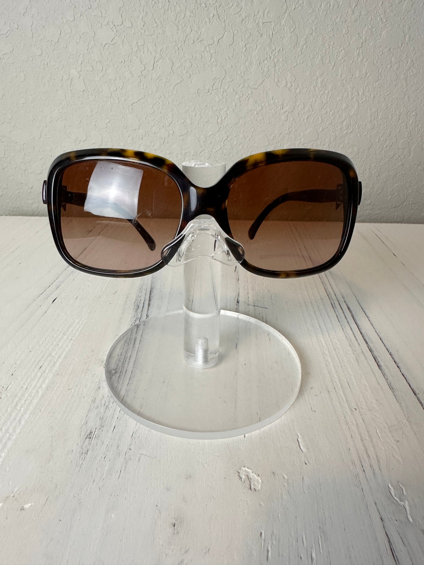 Chanel CC Ribbon Tortoise Sunglasses