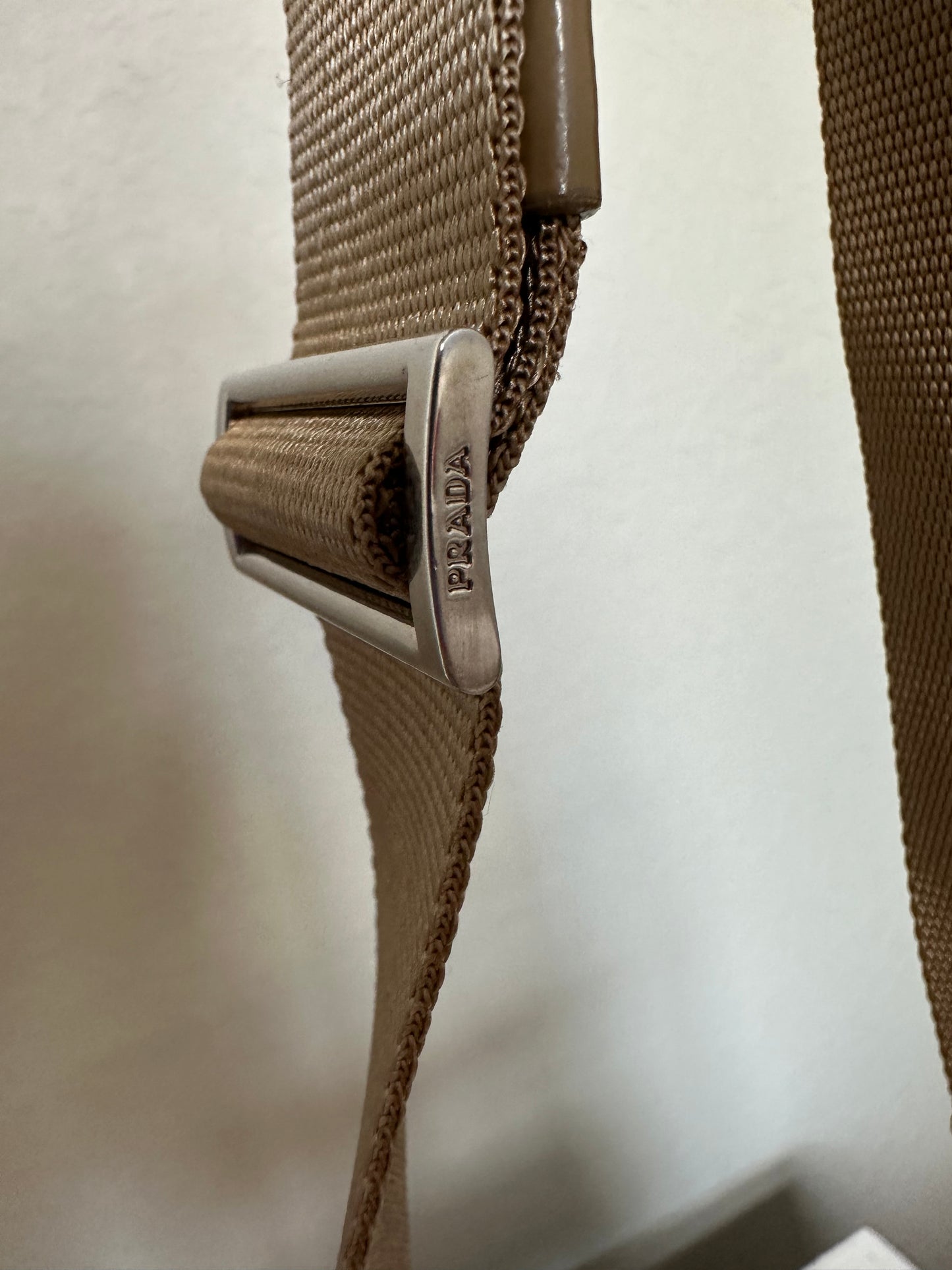 Prada Nylon Crossbody Bag Beige