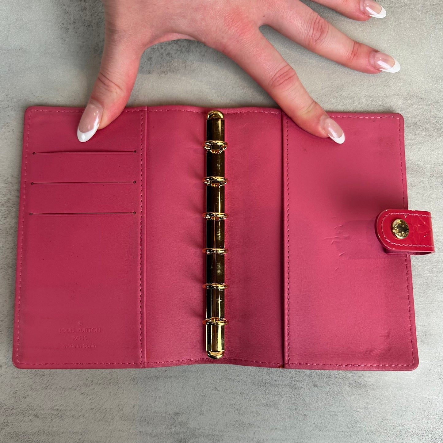 Louis Vuitton Pink Vernis Agenda PM