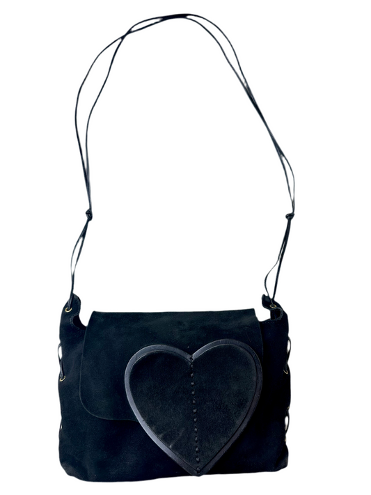 Gucci Tom Ford Suede Heart Shoulder Bag
