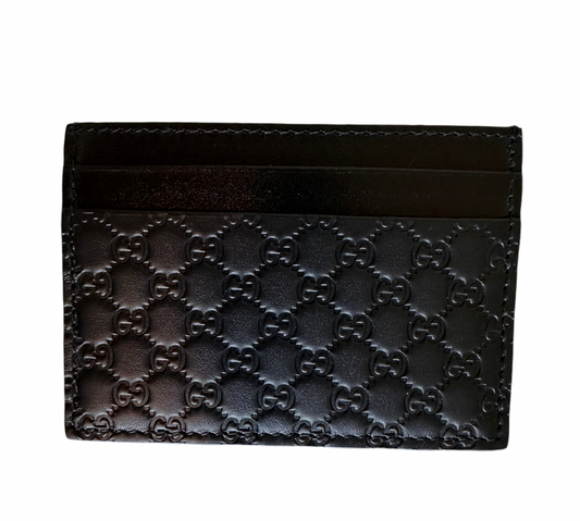 Black Gucci Microguccisima Card Holder