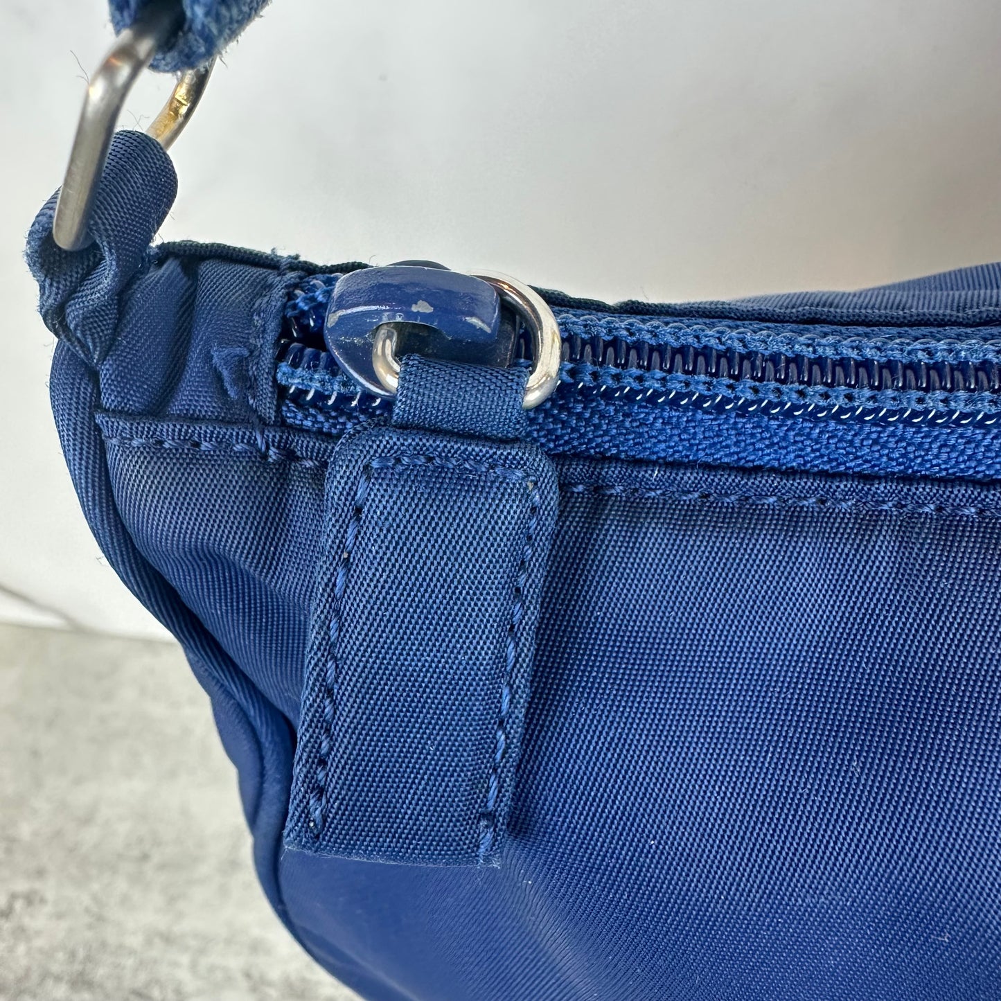 Blue Prada Nylon Pochette