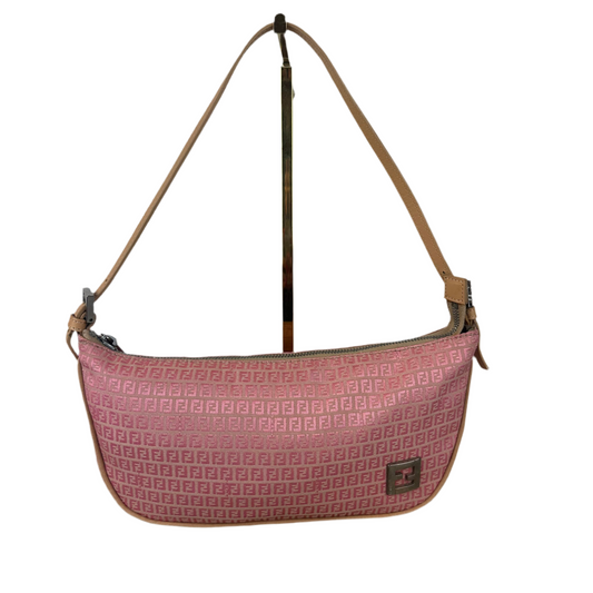 Fendi FF Pink Canvas Pochette
