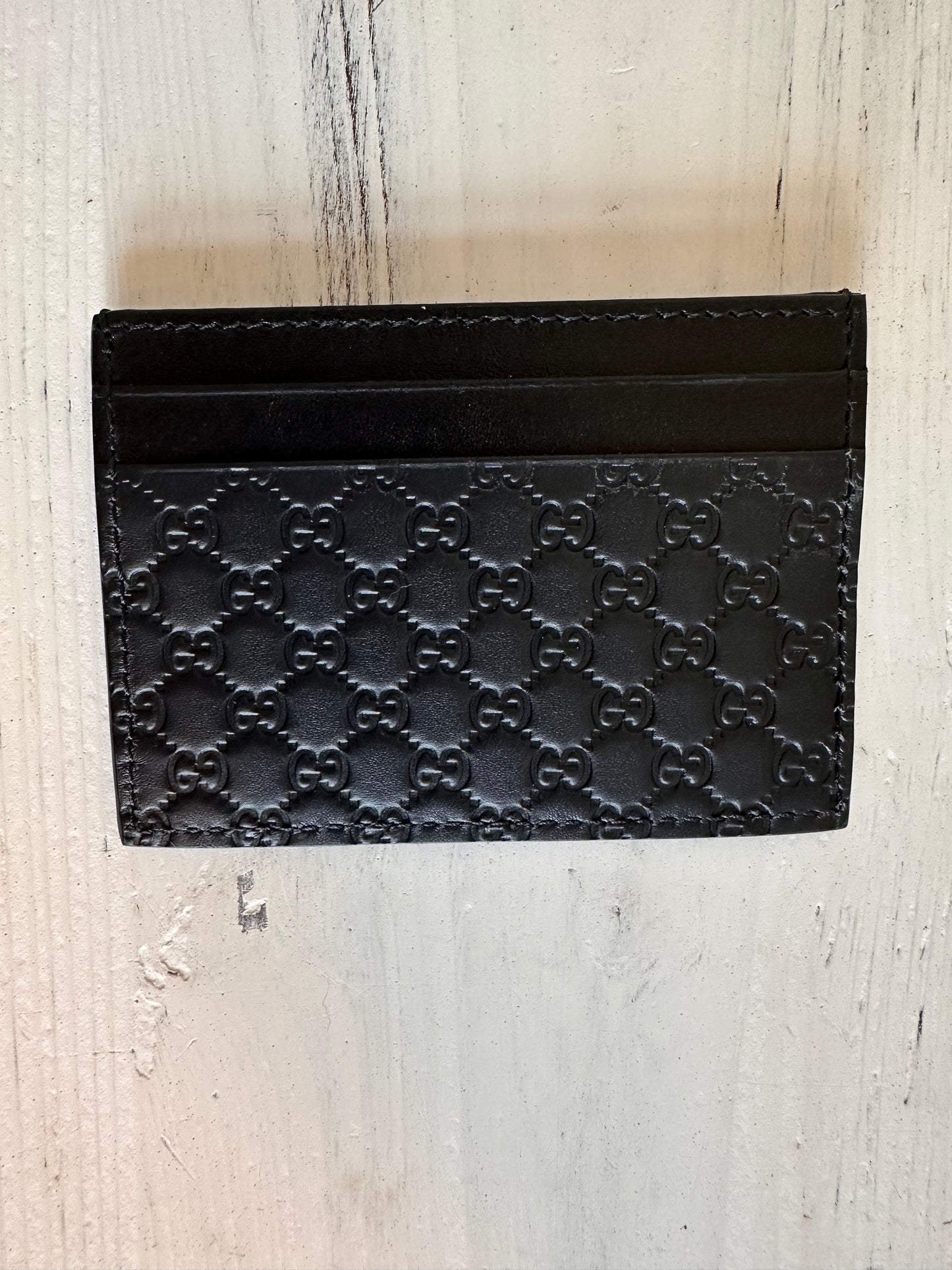 Black Gucci Microguccisima Card Holder