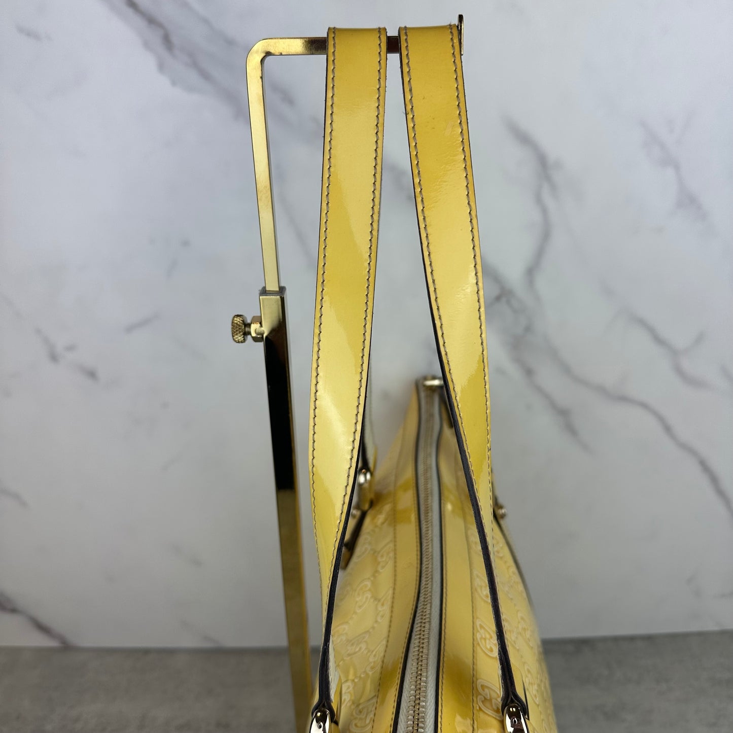 Vintage Gucci Yellow GG Abbey Tote