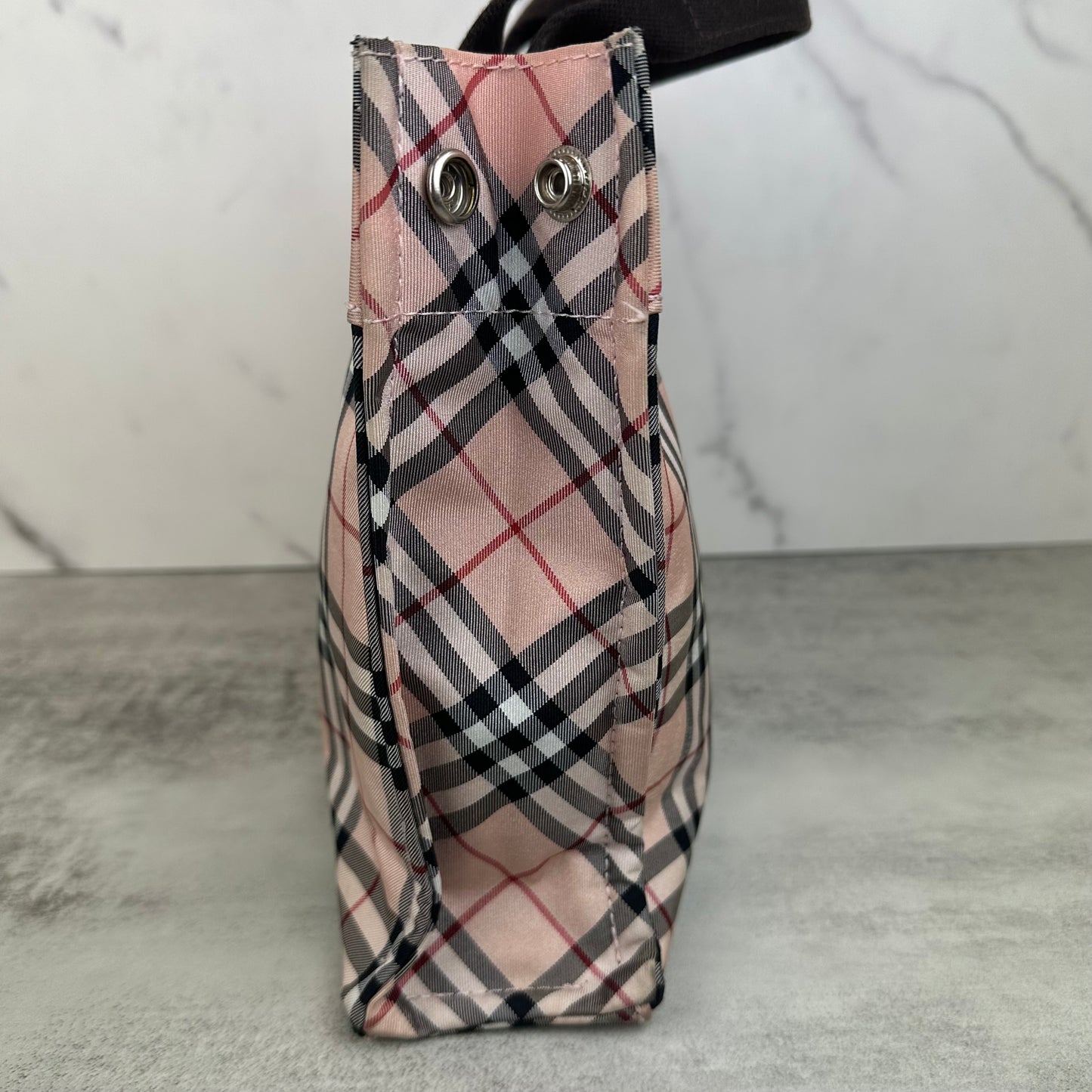 Burberry Nova Check Blue Label Nylon Tote