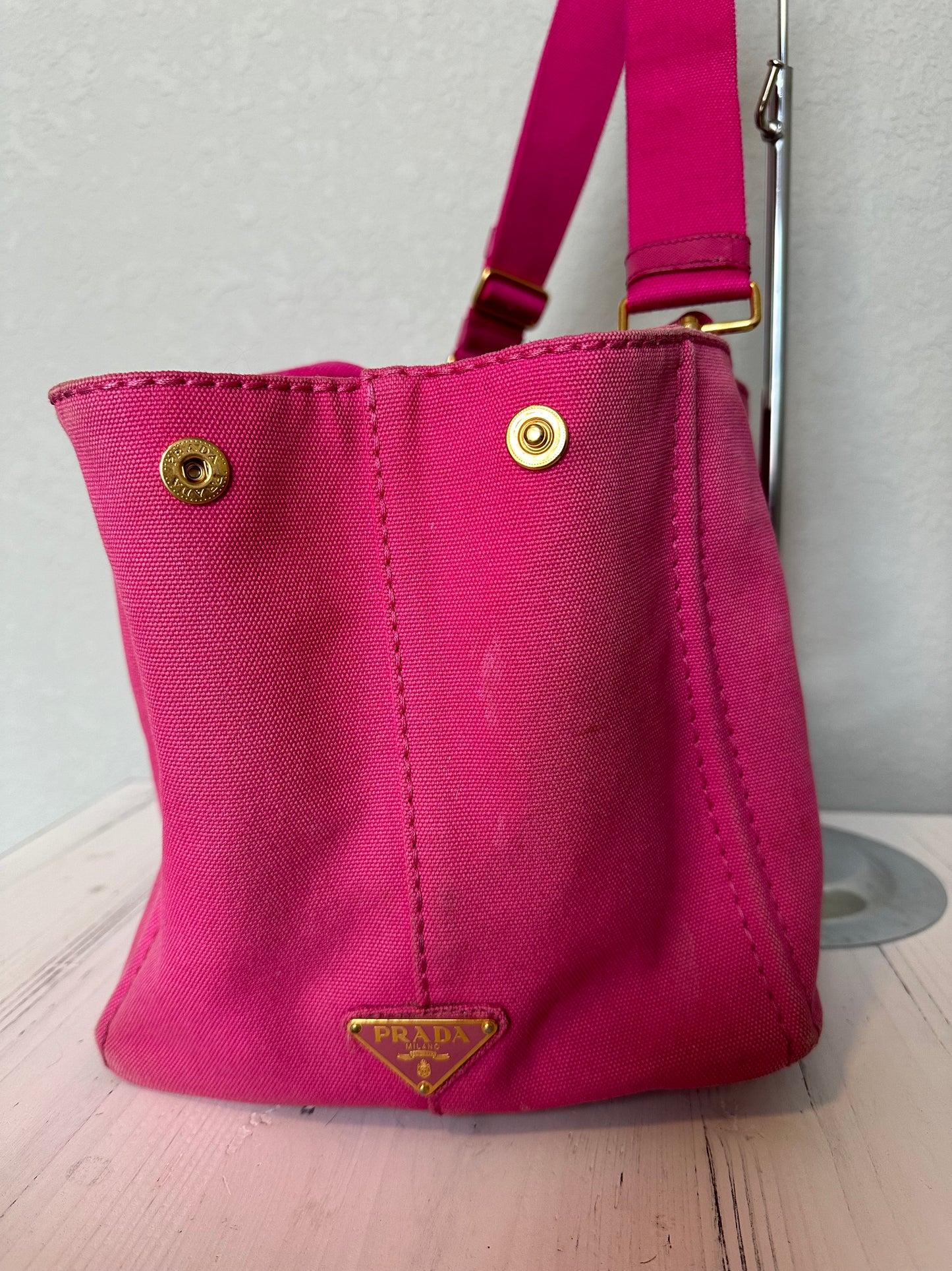 Prada Canapa Pink Tote Large