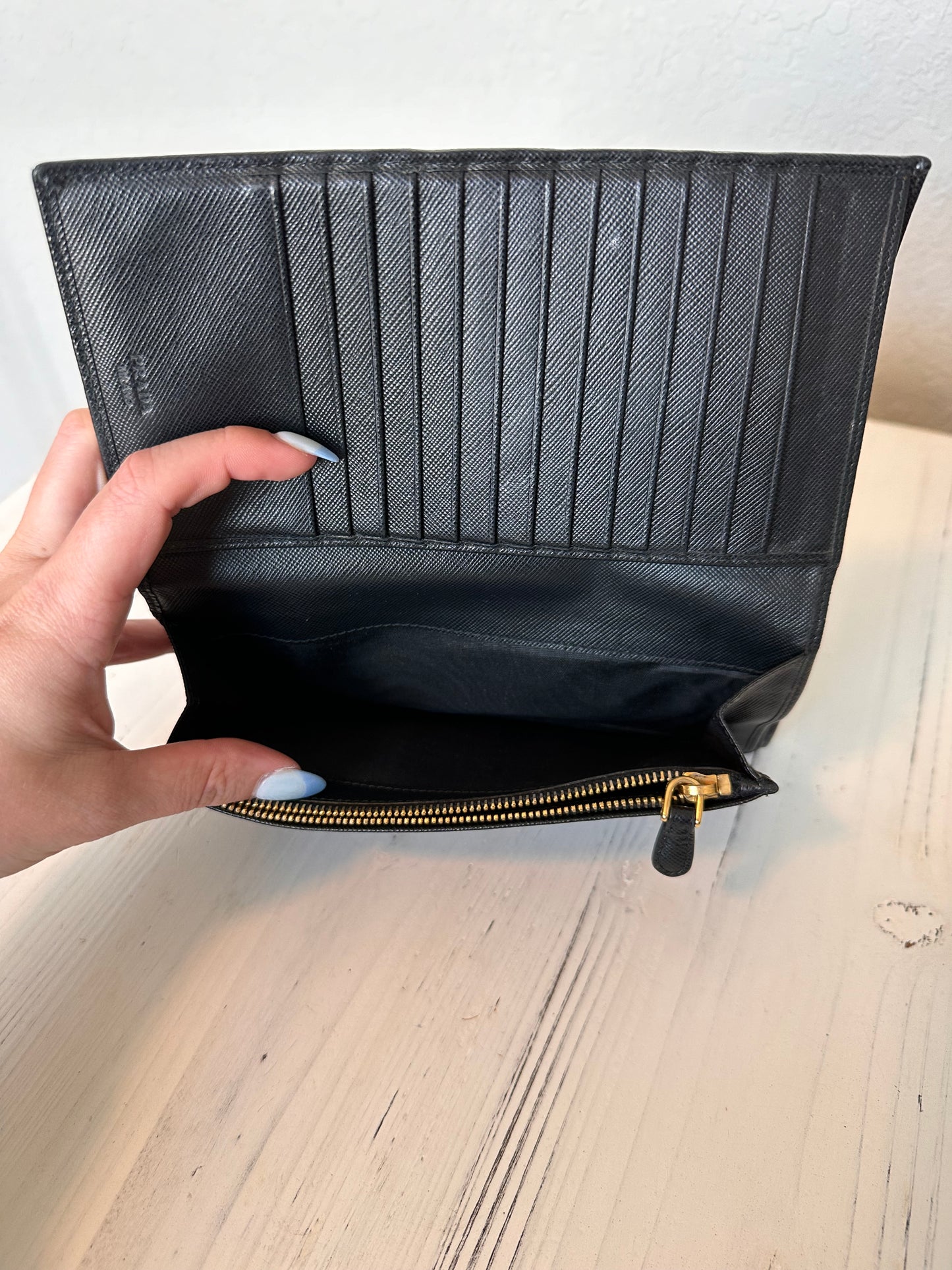 Prada Saffiano Leather Long Wallet